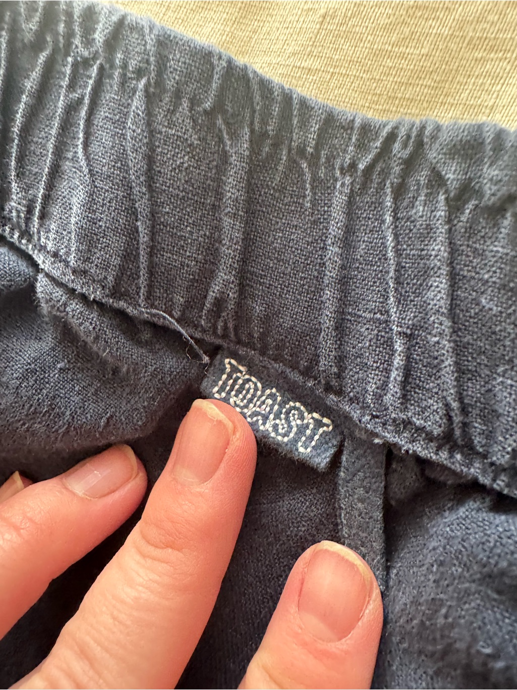 Toast Uk Wide-Leg Linen Pants In Black — image 2 of 4
